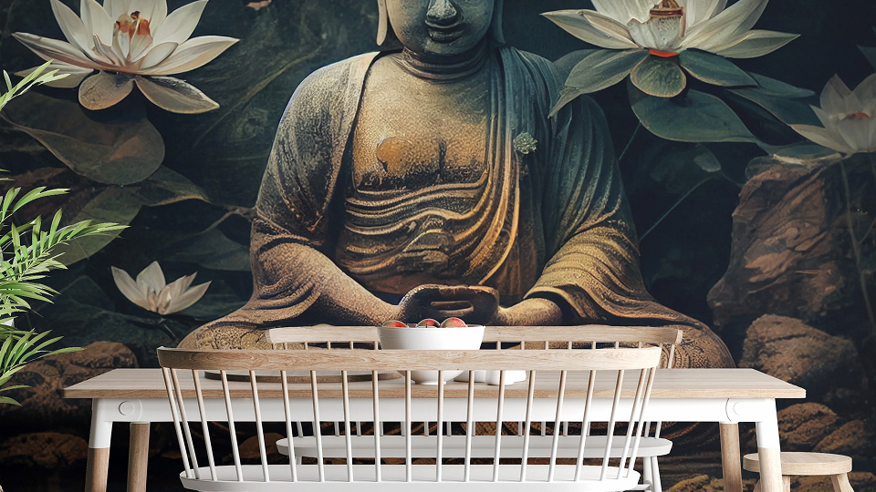 Giấy dán tường hình phật tổ